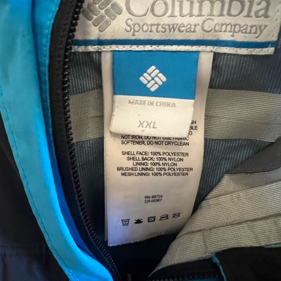 Columbia Men's Blue and Black Raincoat - Picture 3 of 4